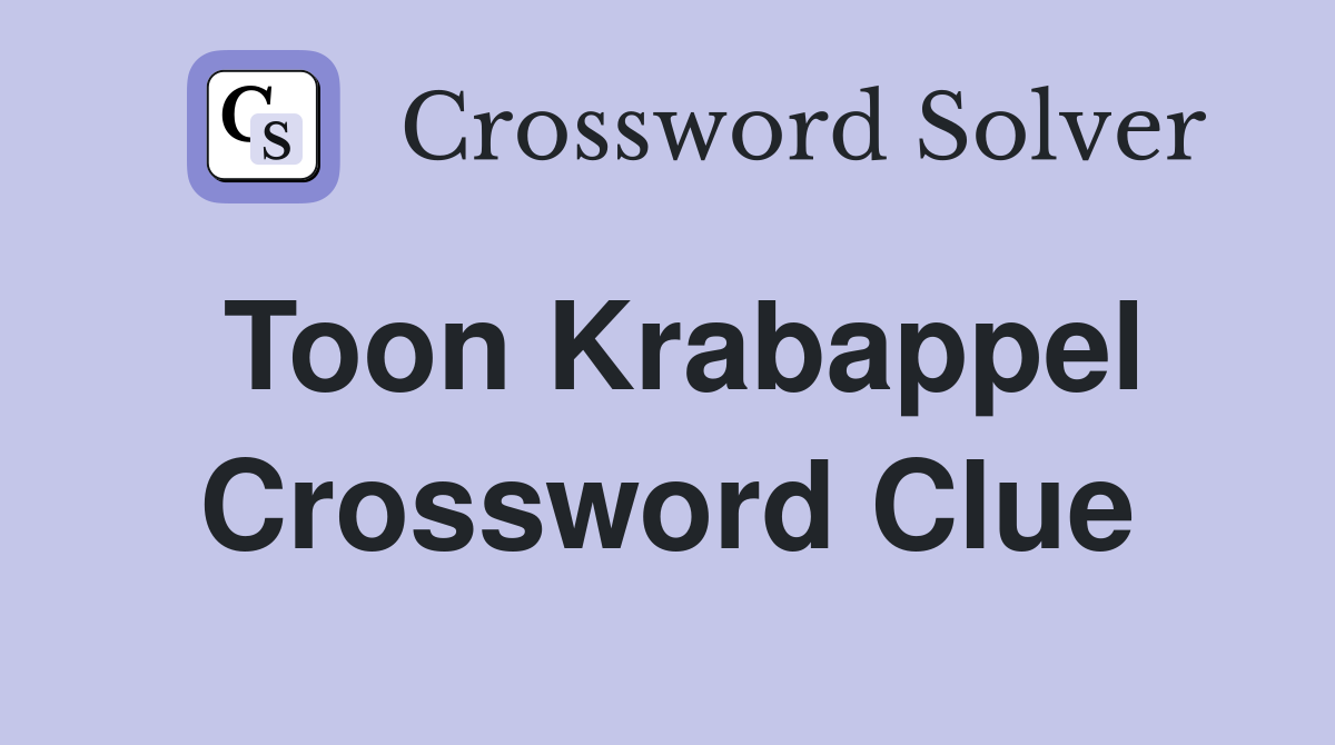 Toon Krabappel Crossword Clue