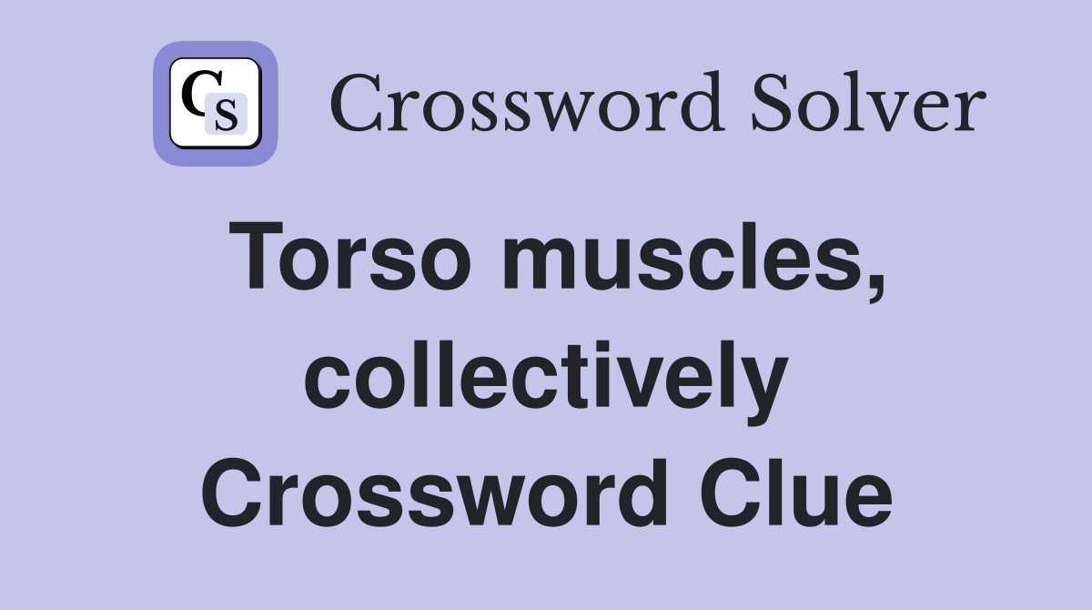 Torso muscles, collectively Crossword Clue