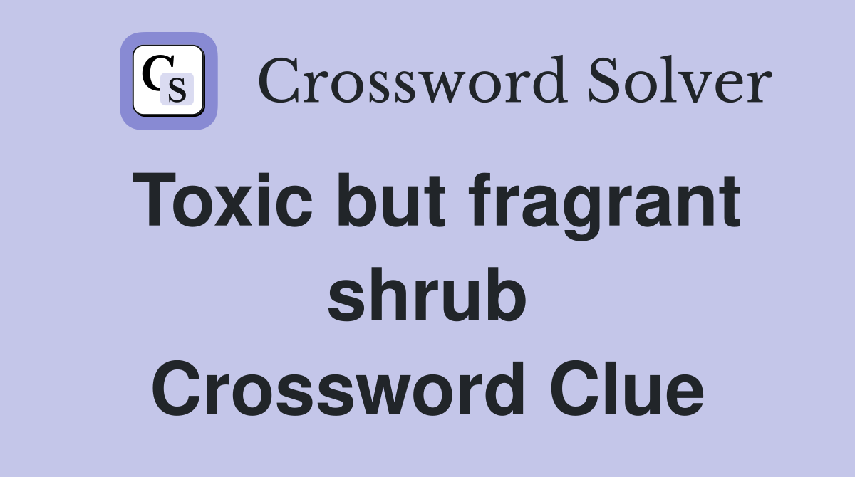 Toxic but fragrant shrub Crossword Clue