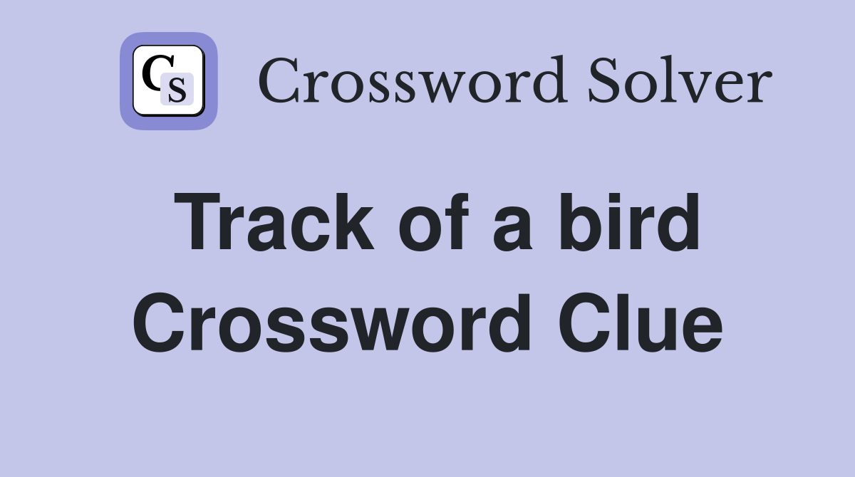 Track of a bird Crossword Clue