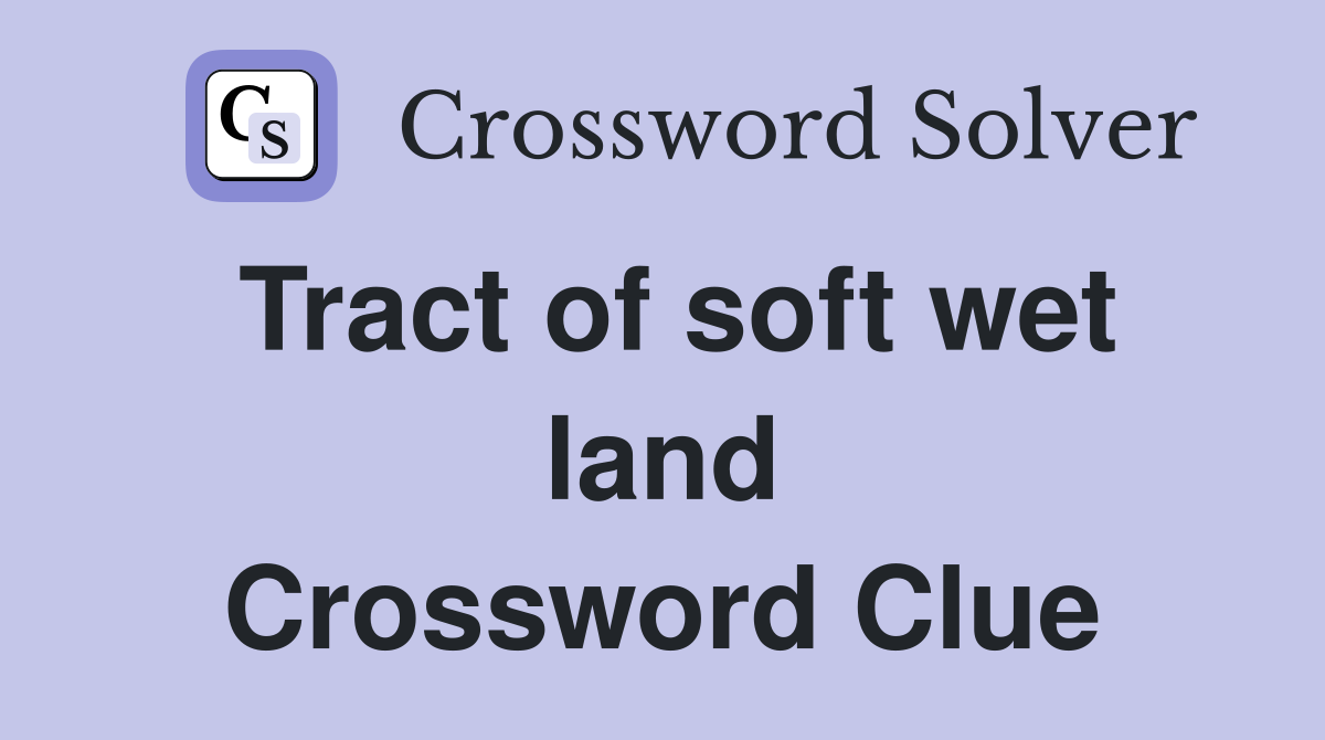 Tract of soft wet land Crossword Clue