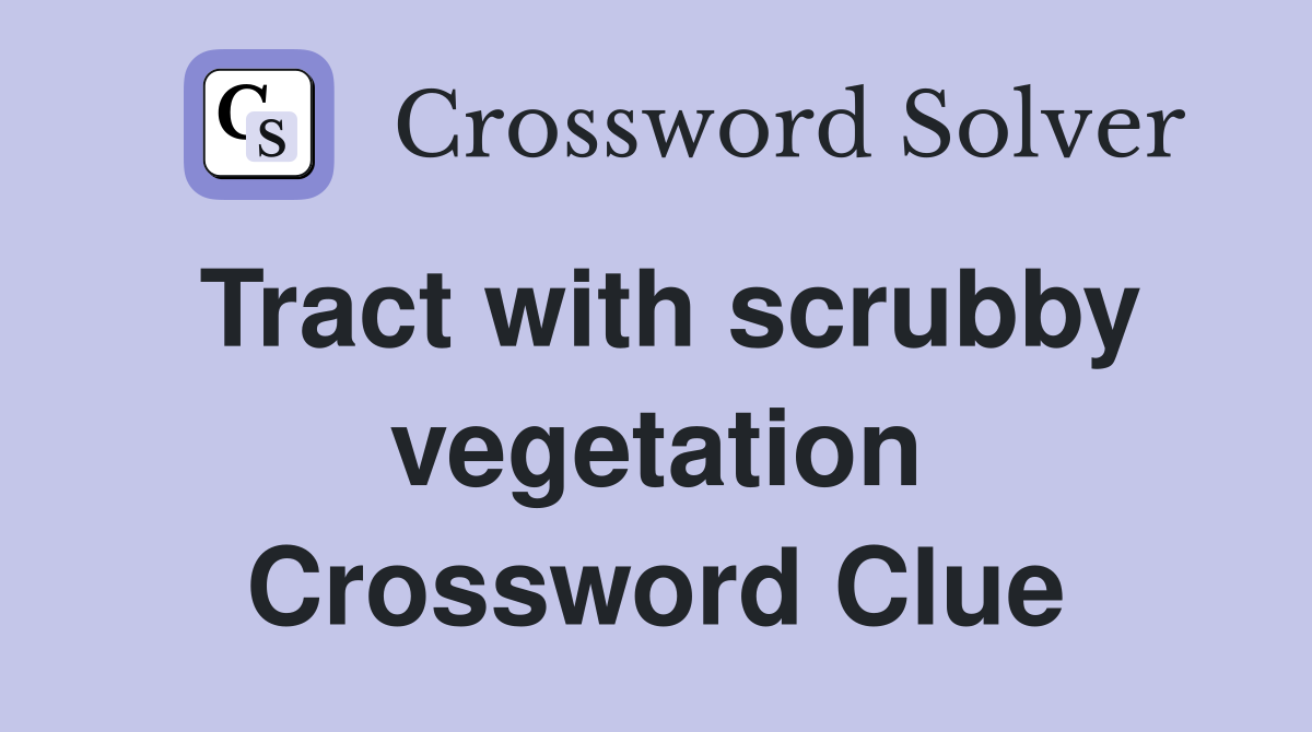 Tract with scrubby vegetation Crossword Clue