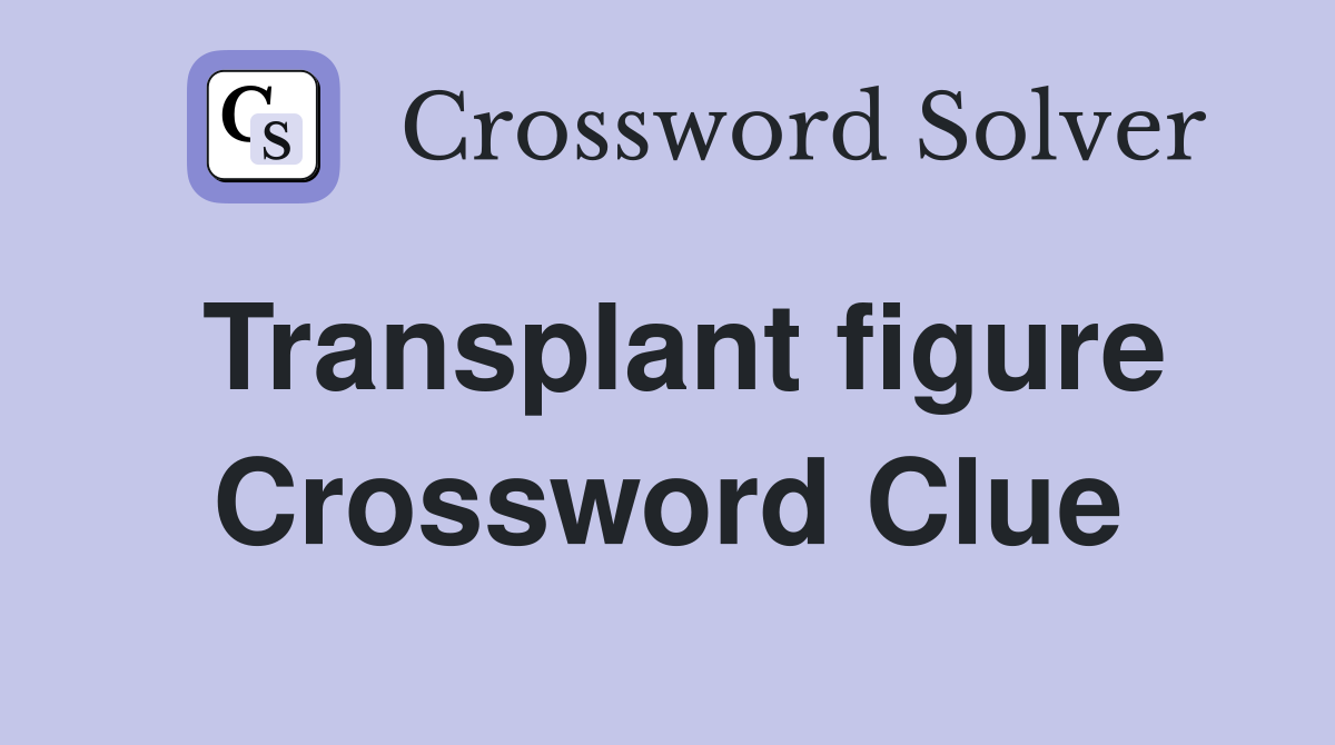 Transplant figure Crossword Clue