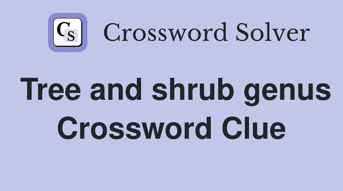 Tree and shrub genus Crossword Clue