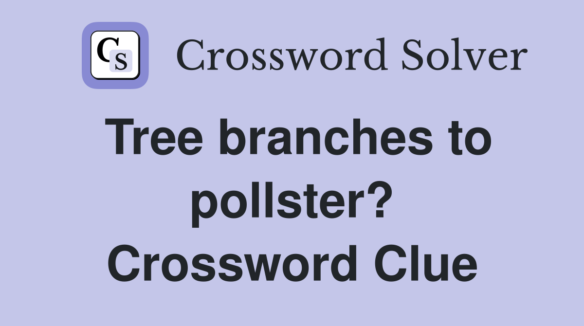 Tree branches to pollster? Crossword Clue