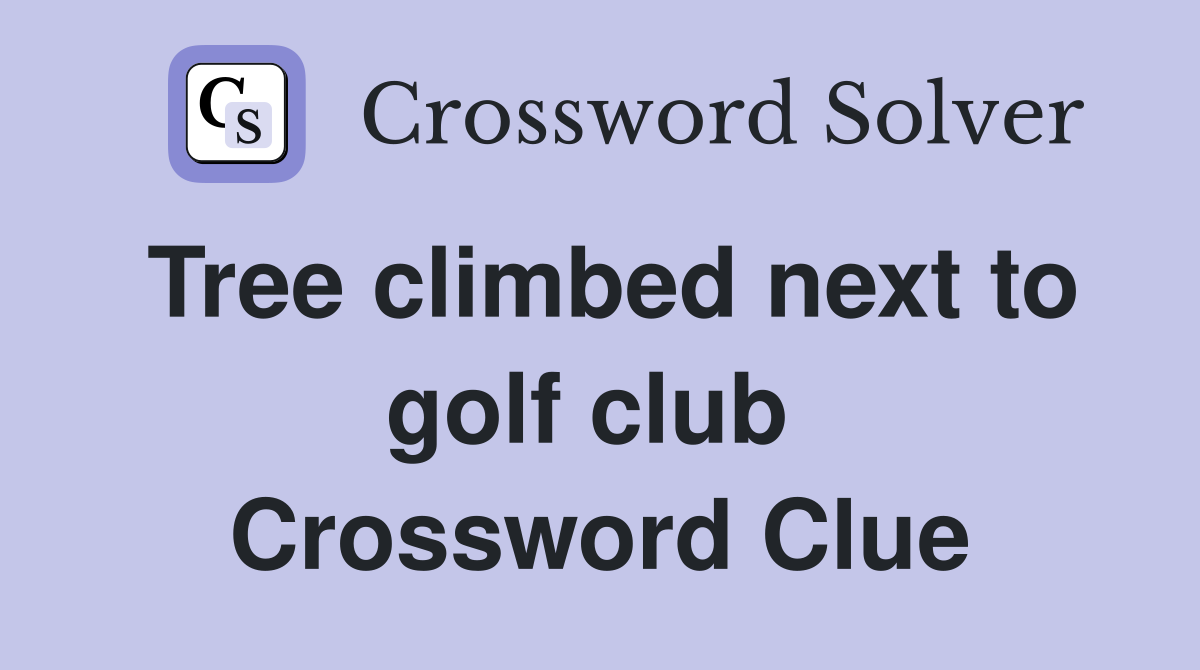 Tree climbed next to golf club  Crossword Clue