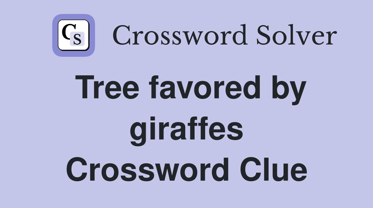 Tree favored by giraffes Crossword Clue