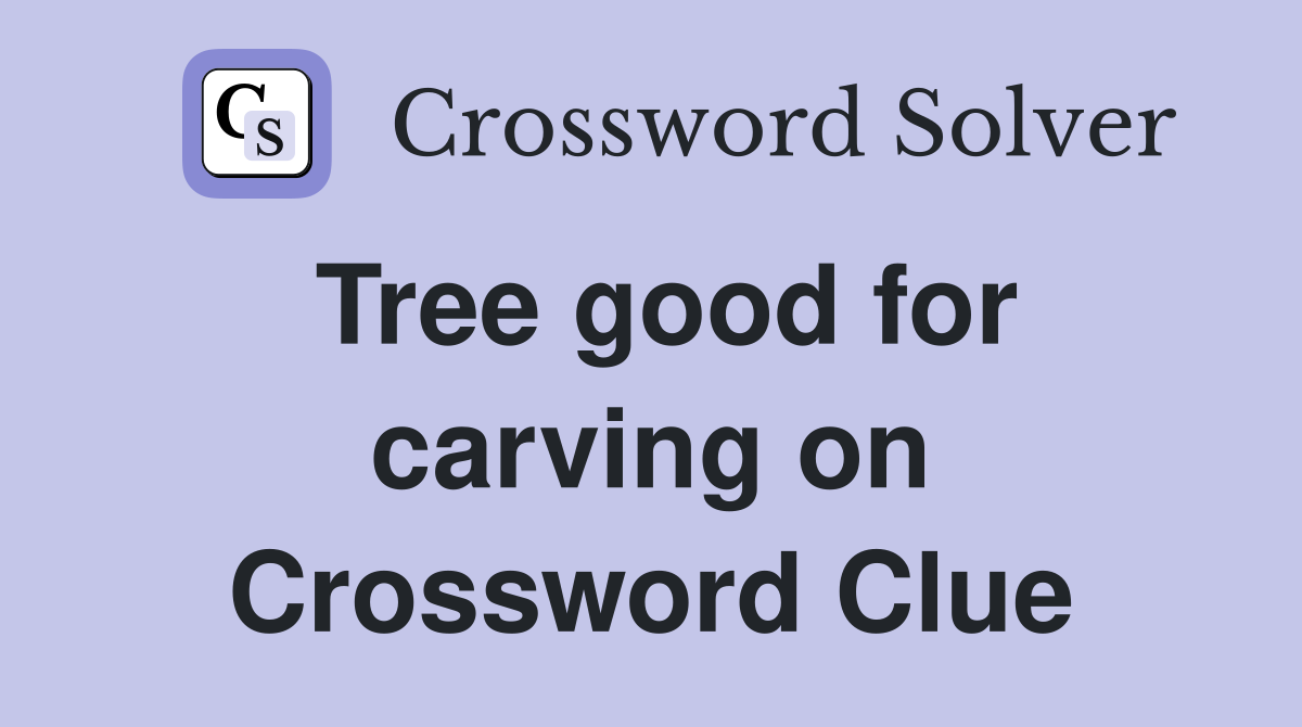 Tree good for carving on Crossword Clue