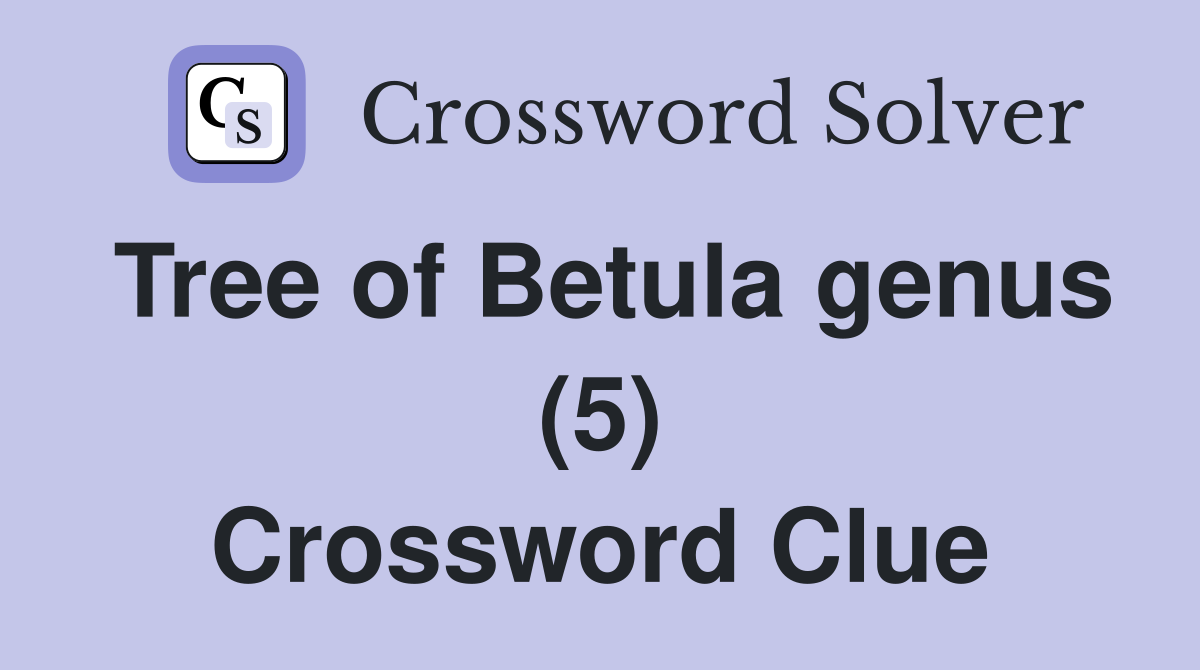 Tree of Betula genus (5) Crossword Clue
