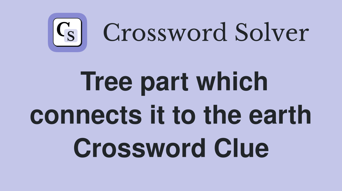 Tree part which connects it to the earth Crossword Clue