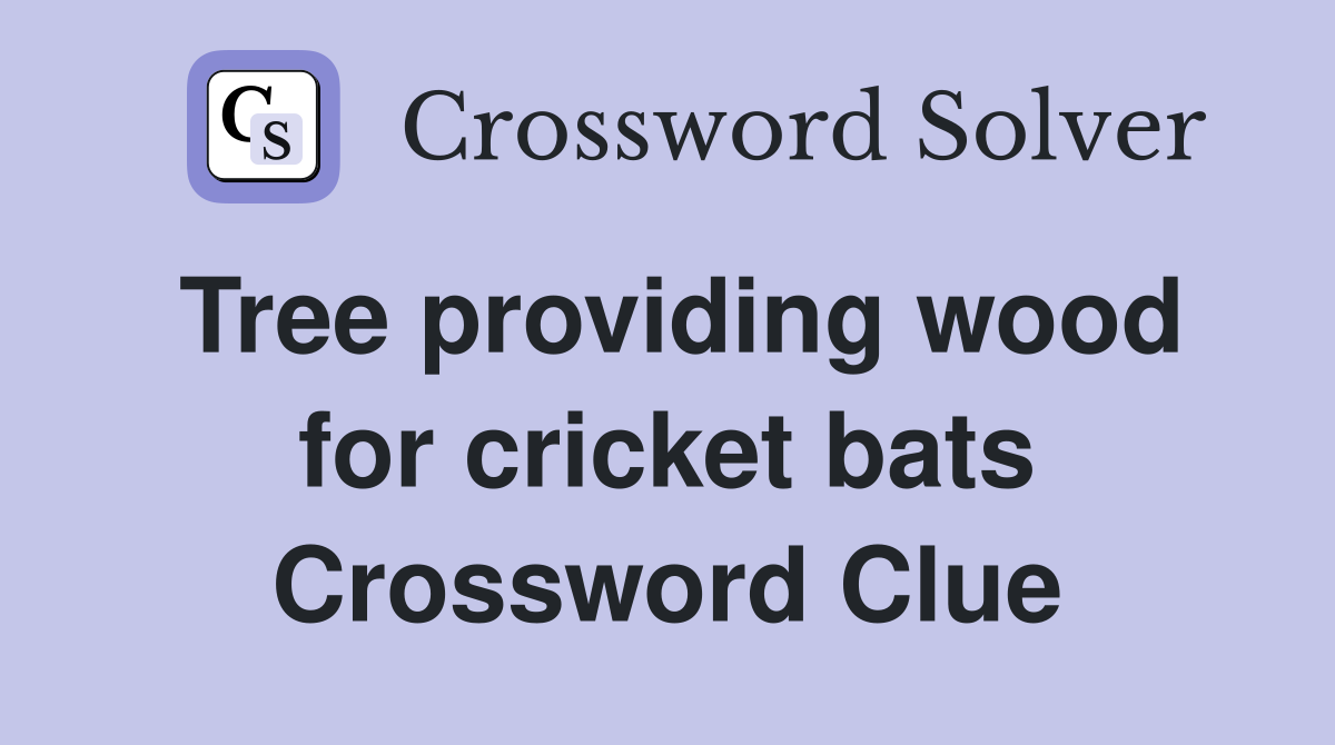 Tree providing wood for cricket bats Crossword Clue