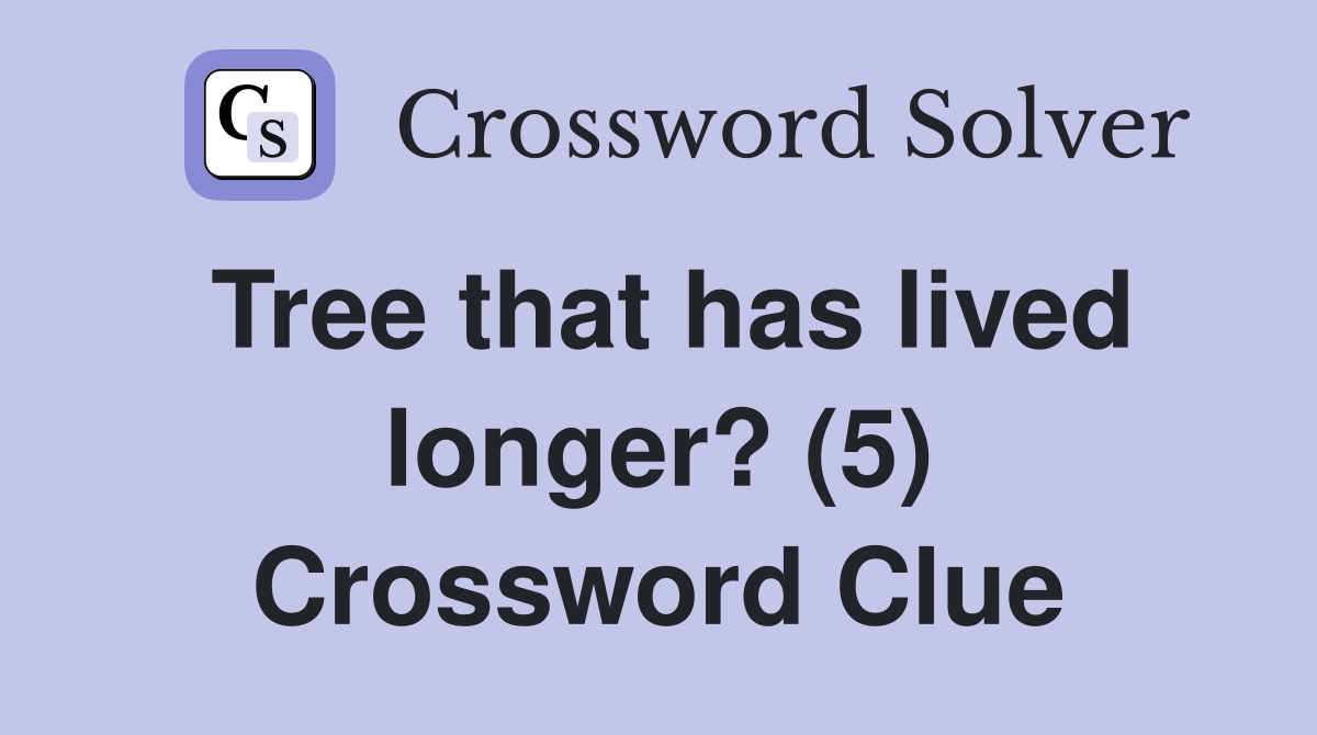 Tree that has lived longer? (5) Crossword Clue