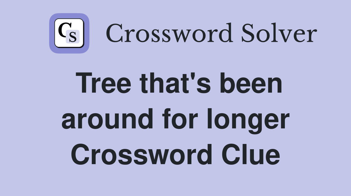 Tree that's been around for longer Crossword Clue