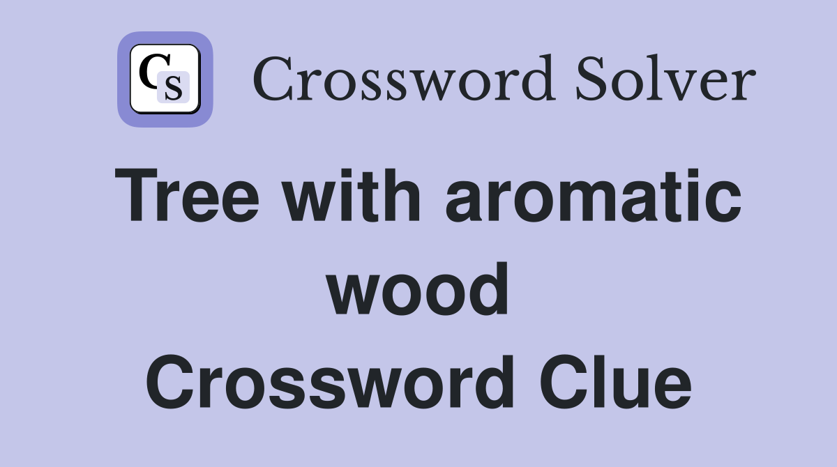 Tree with aromatic wood Crossword Clue