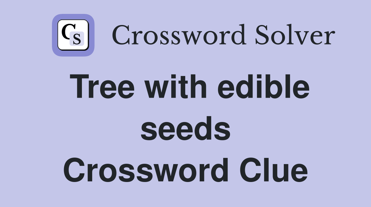 Tree with edible seeds Crossword Clue