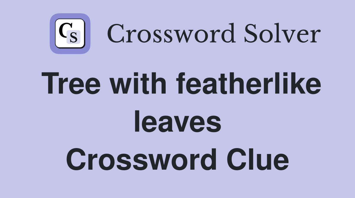 Tree with featherlike leaves Crossword Clue