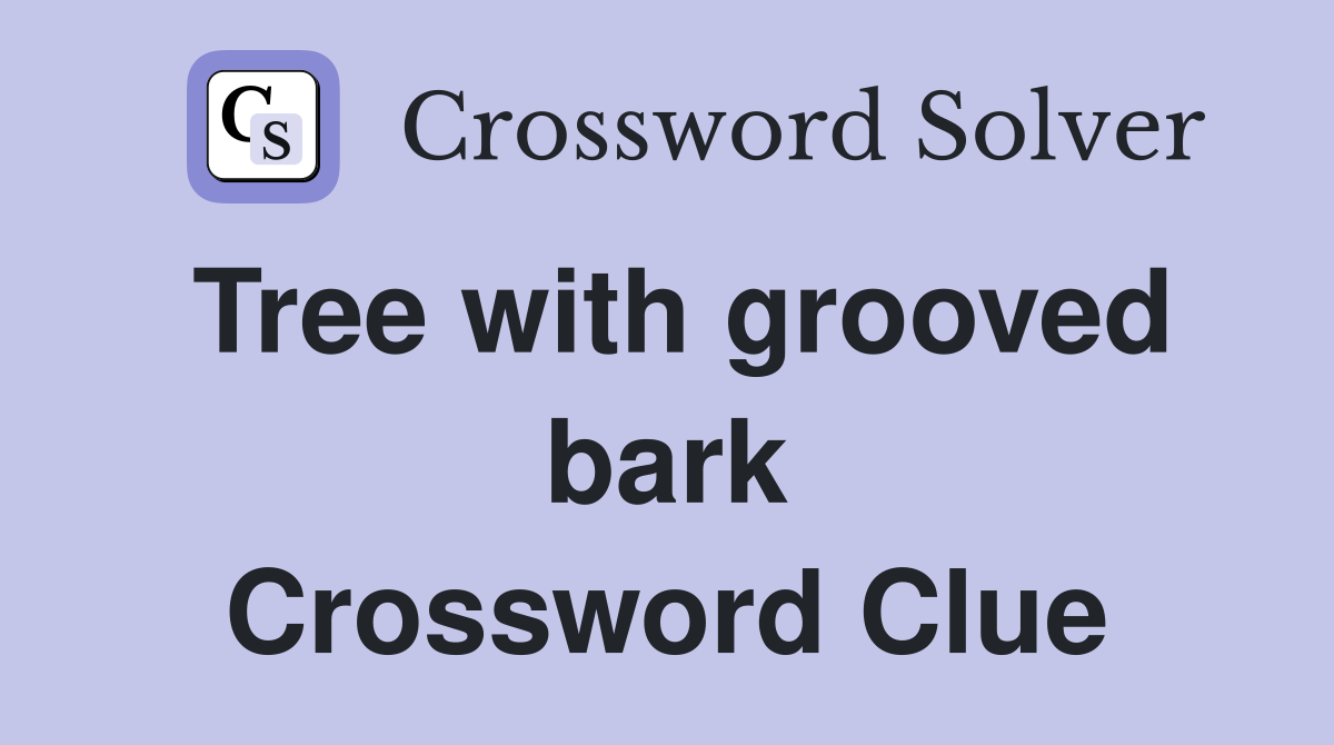 Tree with grooved bark Crossword Clue