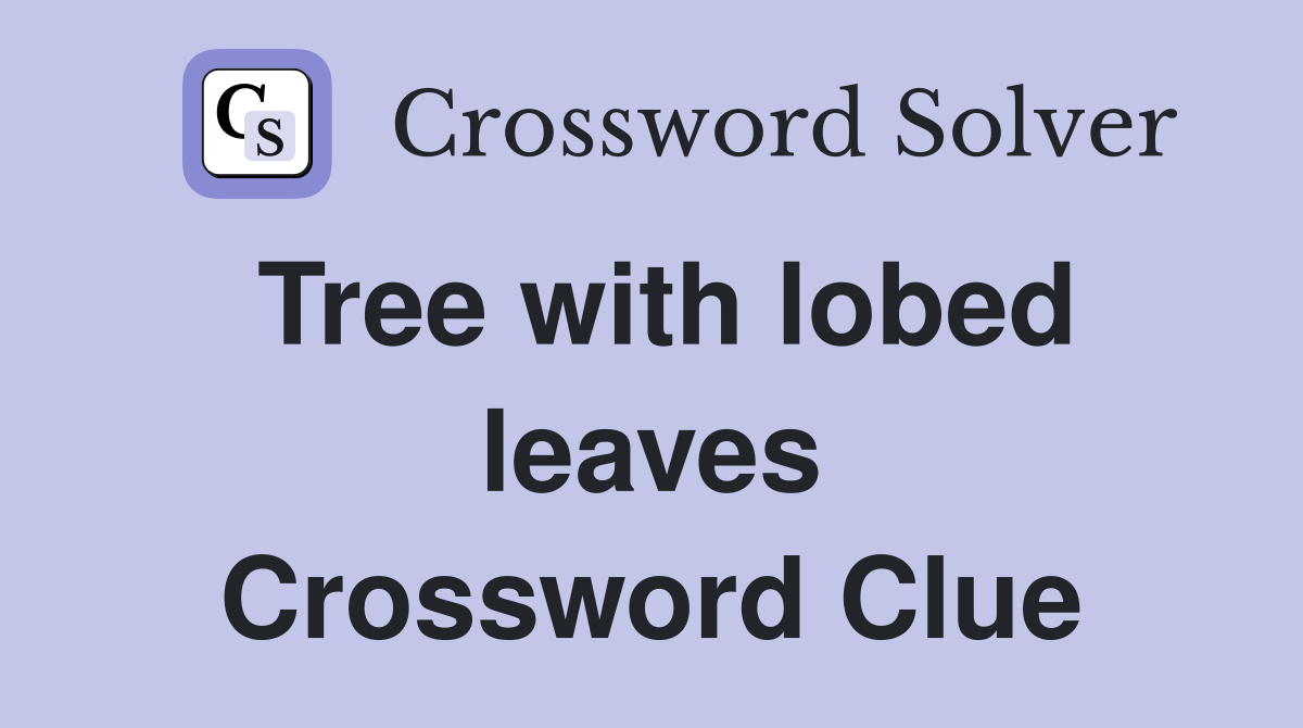 Tree with lobed leaves Crossword Clue