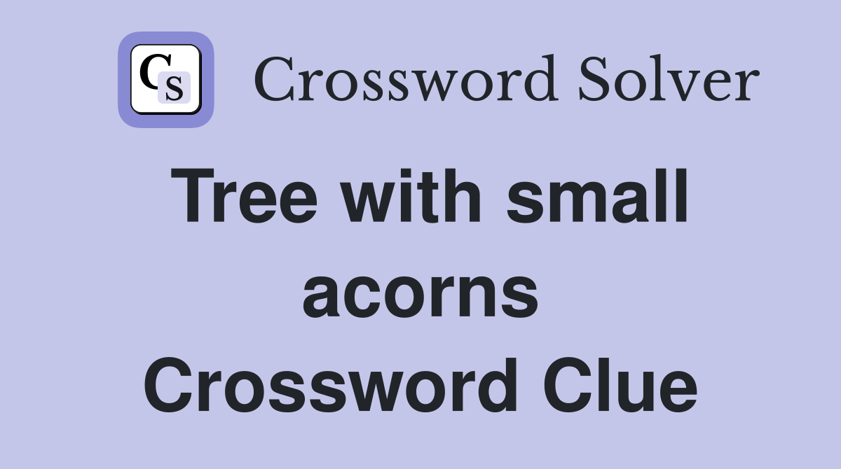 Tree with small acorns Crossword Clue