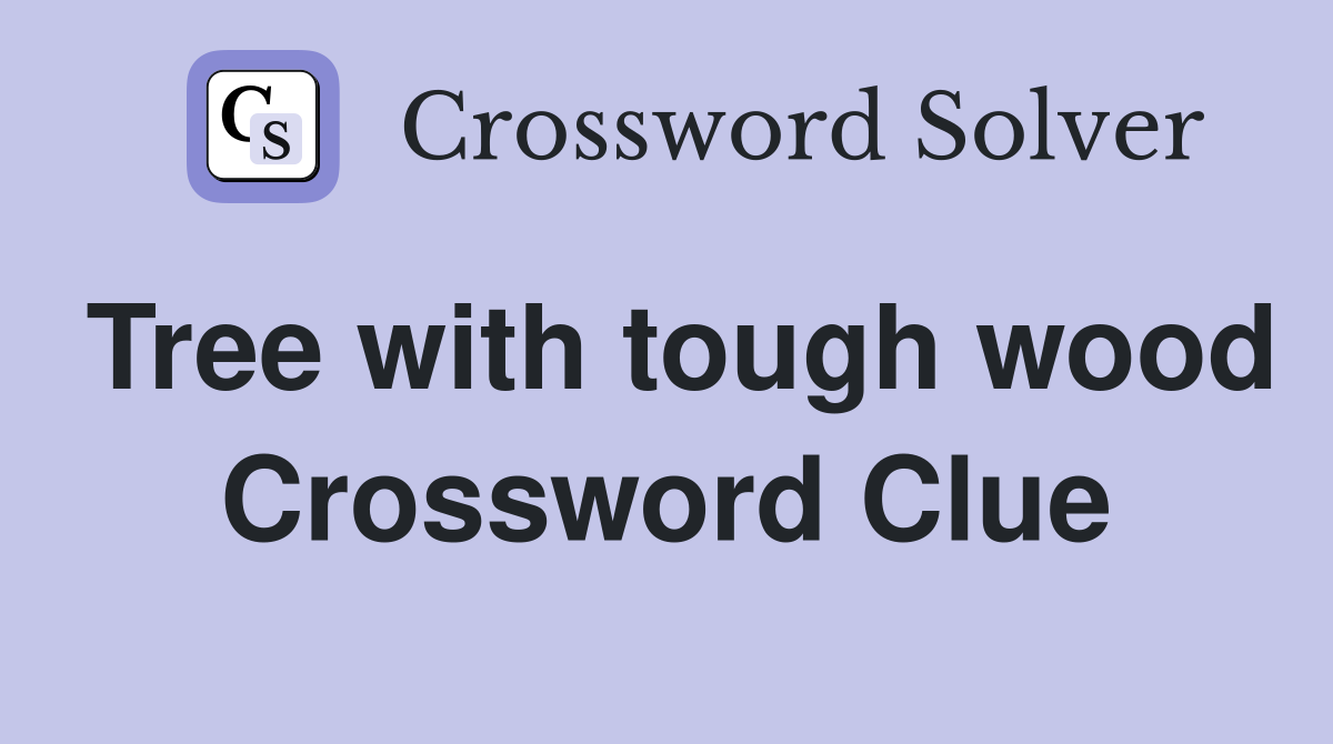Tree with tough wood Crossword Clue