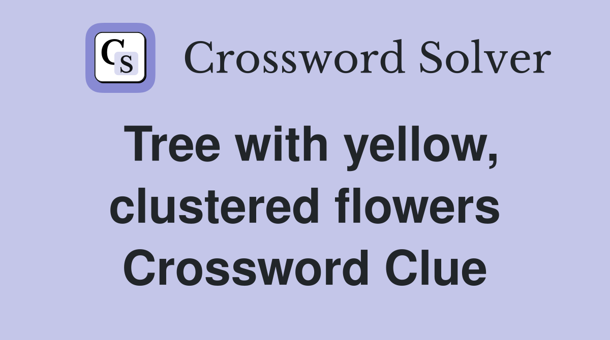 Tree with yellow, clustered flowers Crossword Clue