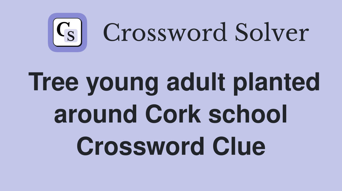 Tree young adult planted around Cork school Crossword Clue