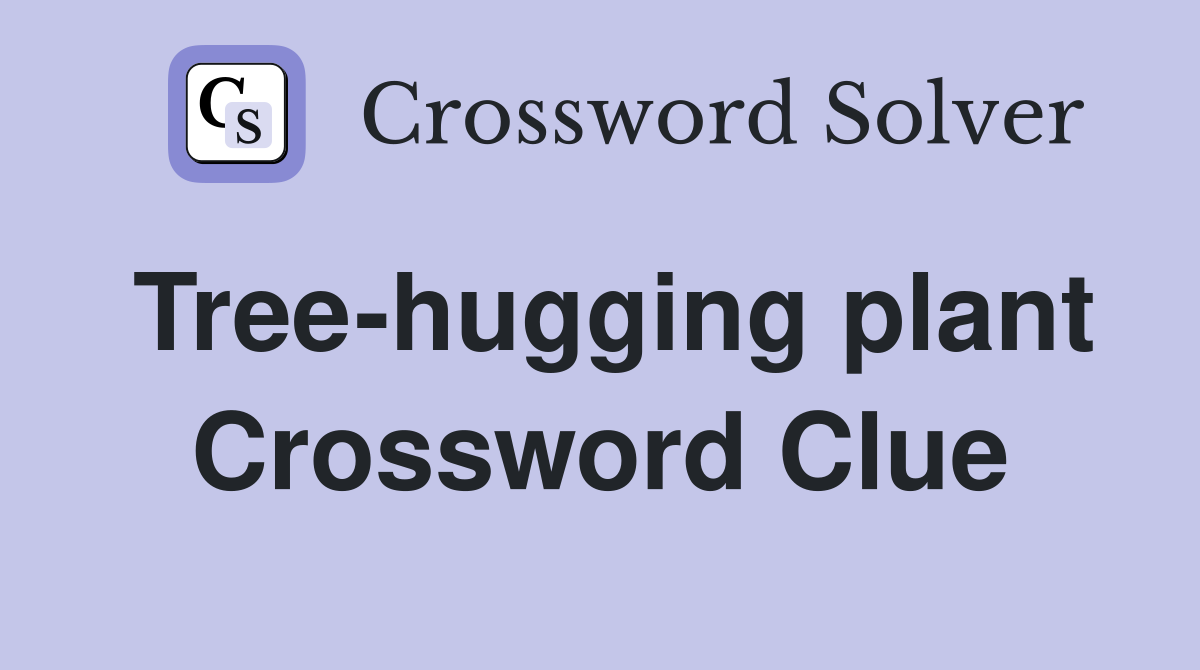 Tree-hugging plant Crossword Clue