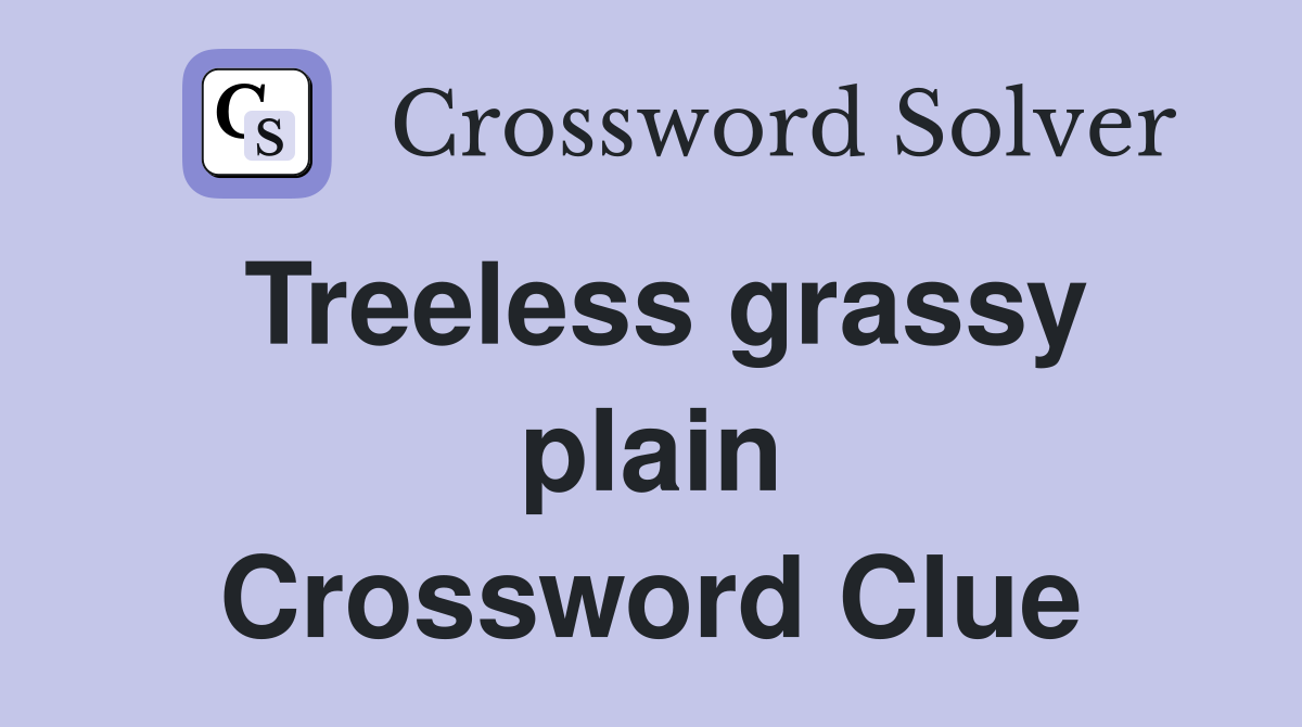 Treeless grassy plain Crossword Clue