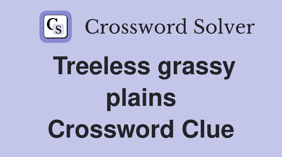 Treeless grassy plains Crossword Clue