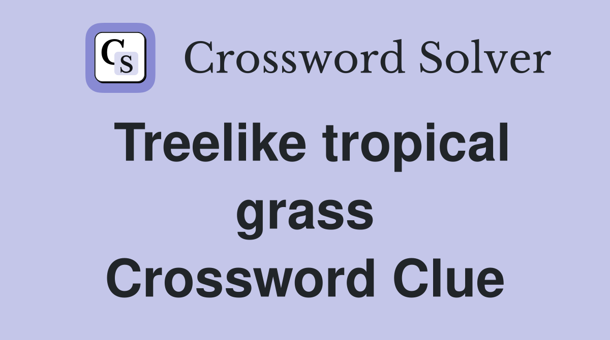 Treelike tropical grass Crossword Clue