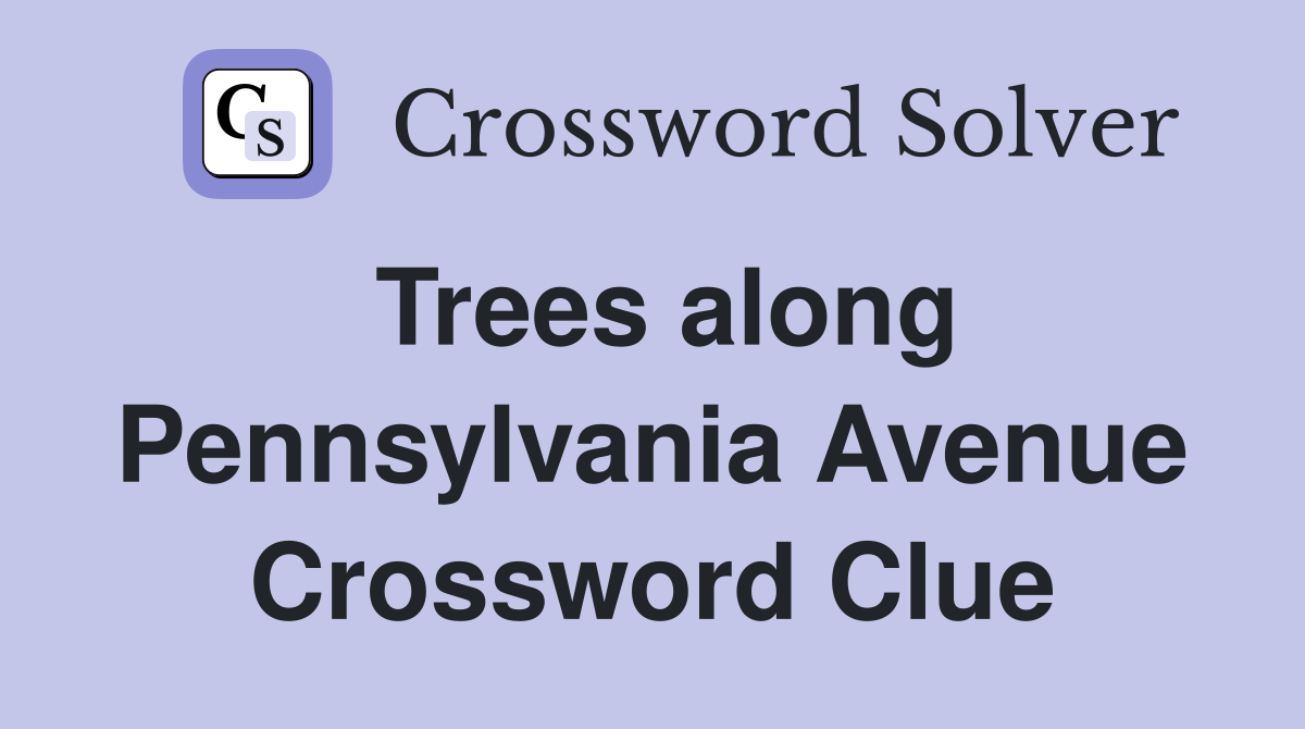 Trees along Pennsylvania Avenue Crossword Clue