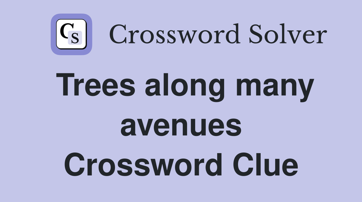 Trees along many avenues Crossword Clue