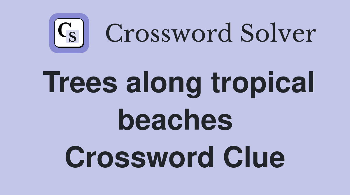 Trees along tropical beaches Crossword Clue