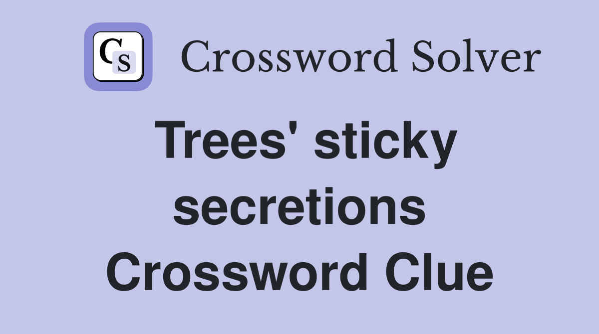 Trees' sticky secretions Crossword Clue