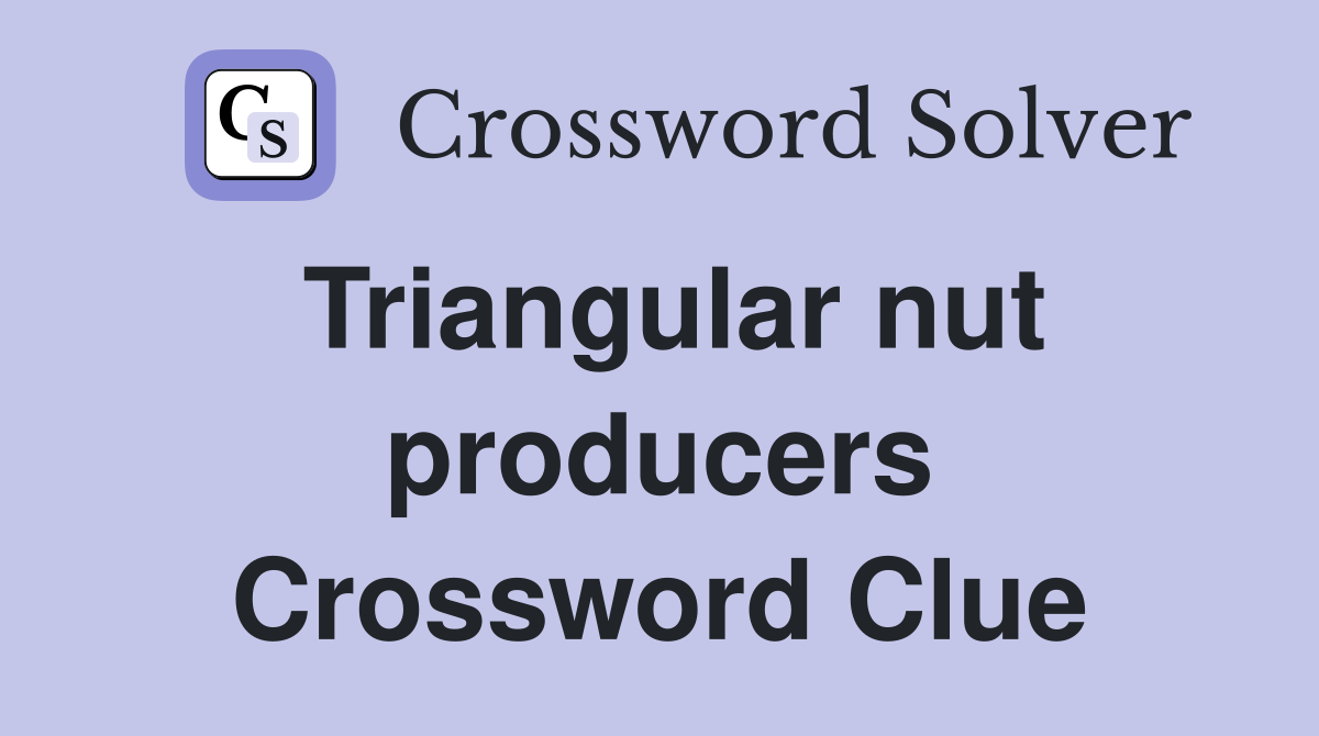 Triangular nut producers Crossword Clue