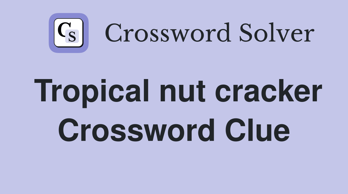Tropical nut cracker Crossword Clue