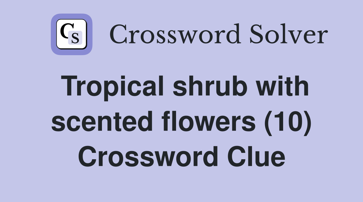 Tropical shrub with scented flowers (10) Crossword Clue