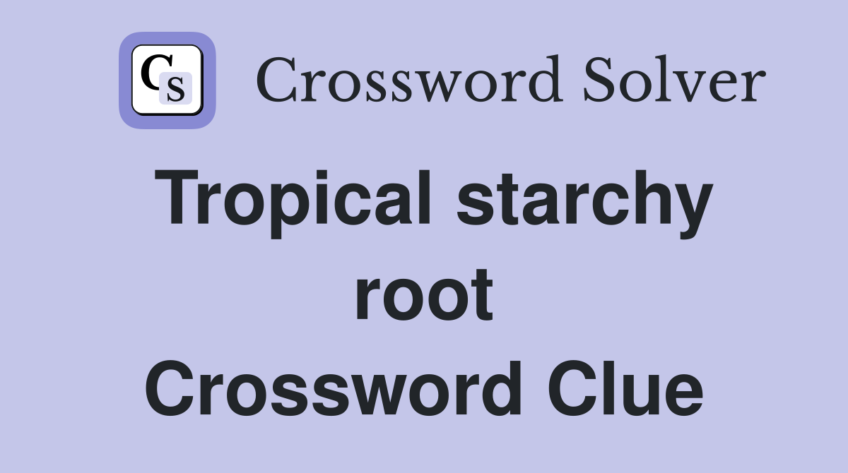 Tropical starchy root Crossword Clue