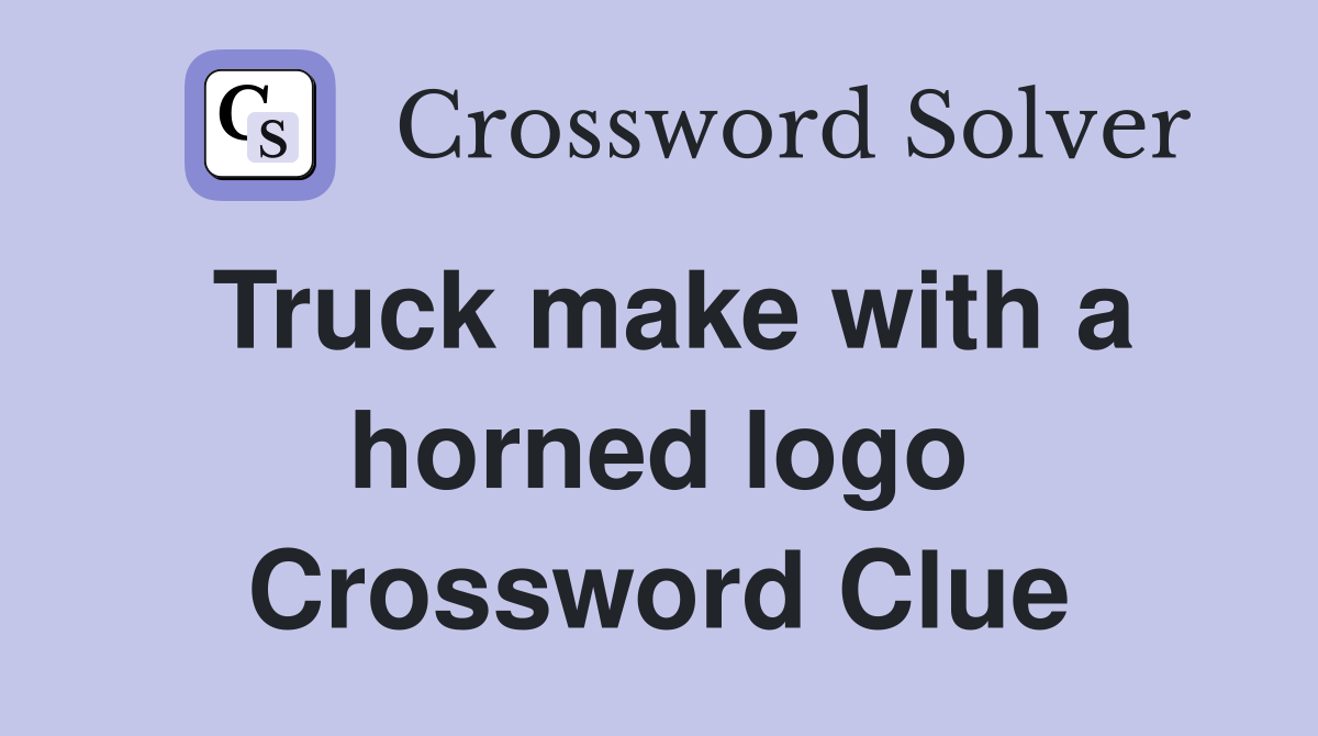 Truck make with a horned logo Crossword Clue