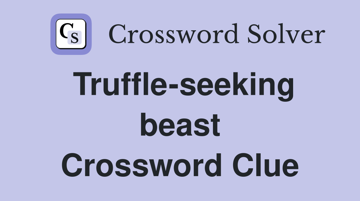 Truffle-seeking beast Crossword Clue