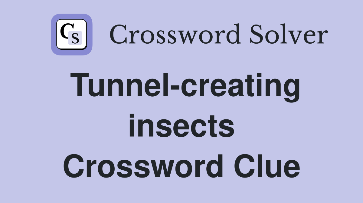 Tunnel-creating insects Crossword Clue