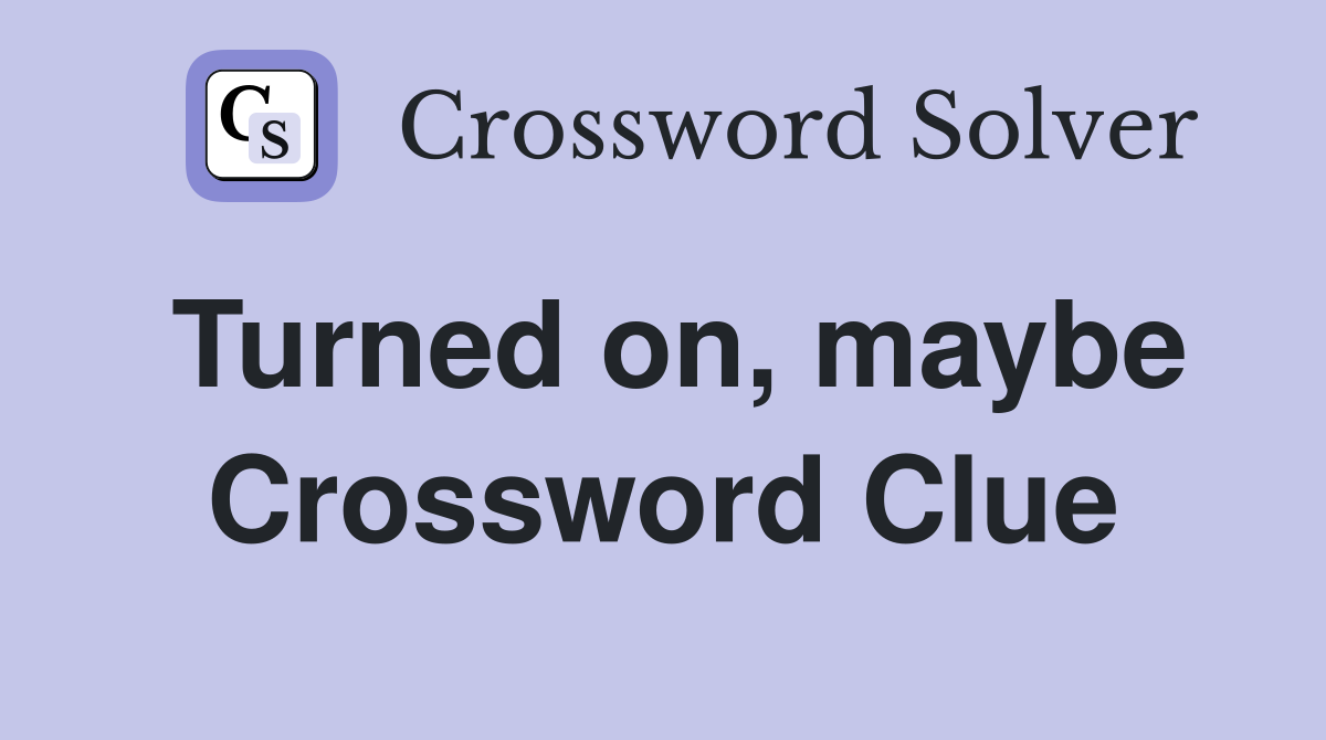 Turned on, maybe Crossword Clue