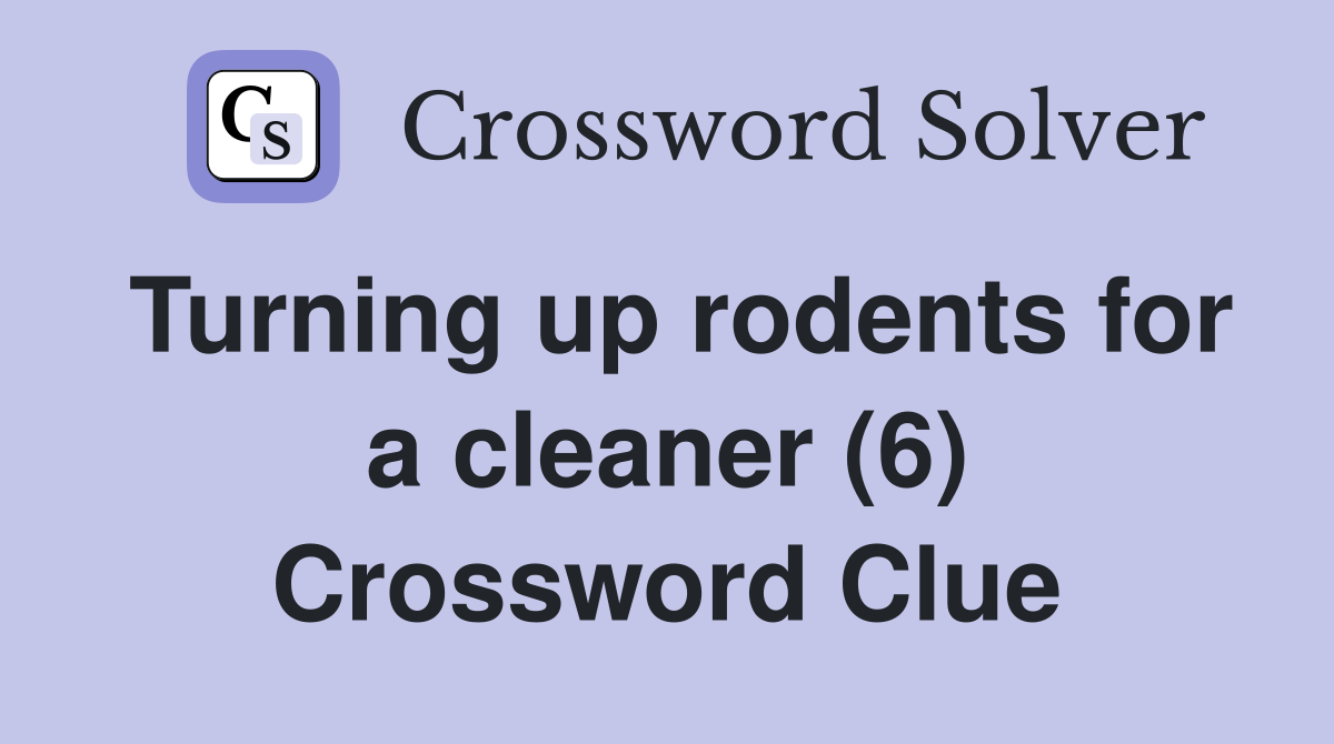 Turning up rodents for a cleaner (6) Crossword Clue