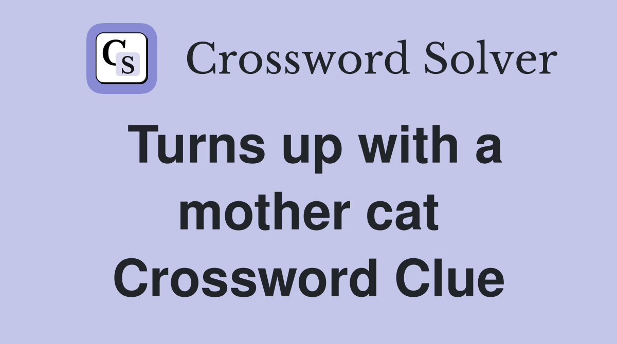 Turns up with a mother cat Crossword Clue