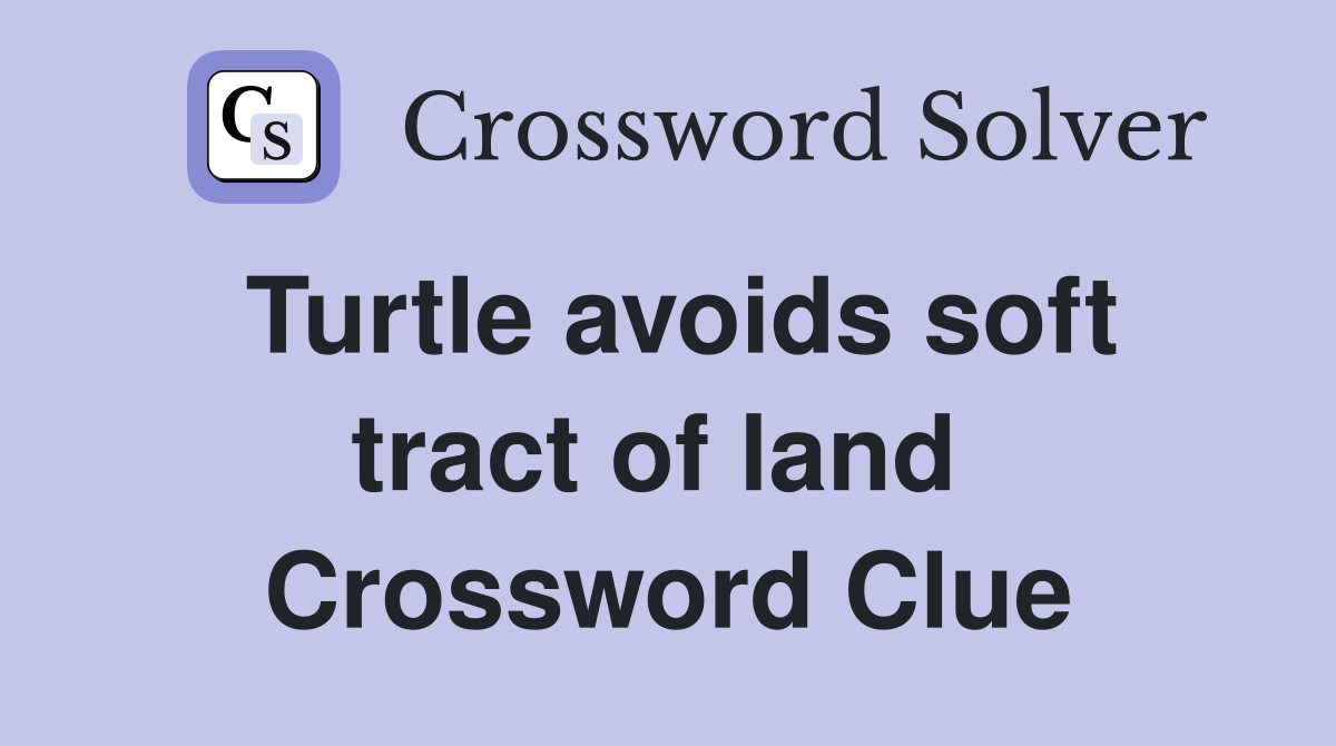 Turtle avoids soft tract of land  Crossword Clue