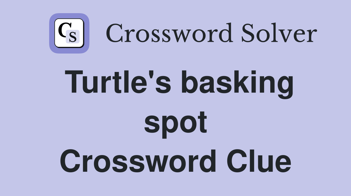 Turtle's basking spot Crossword Clue