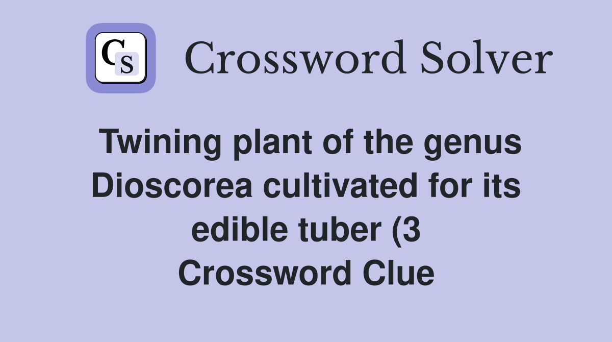 Twining plant of the genus Dioscorea cultivated for its edible tuber (3 Twining plant of the genus Dioscorea cultivated for its edible tuber (3