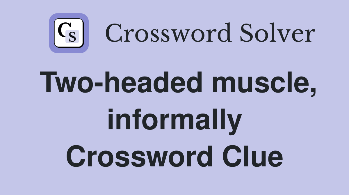 Two-headed muscle, informally Crossword Clue