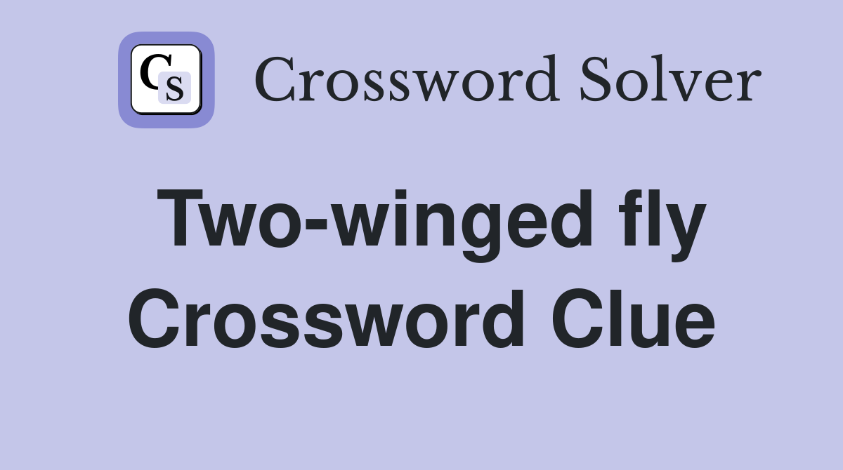 Two-winged fly Crossword Clue