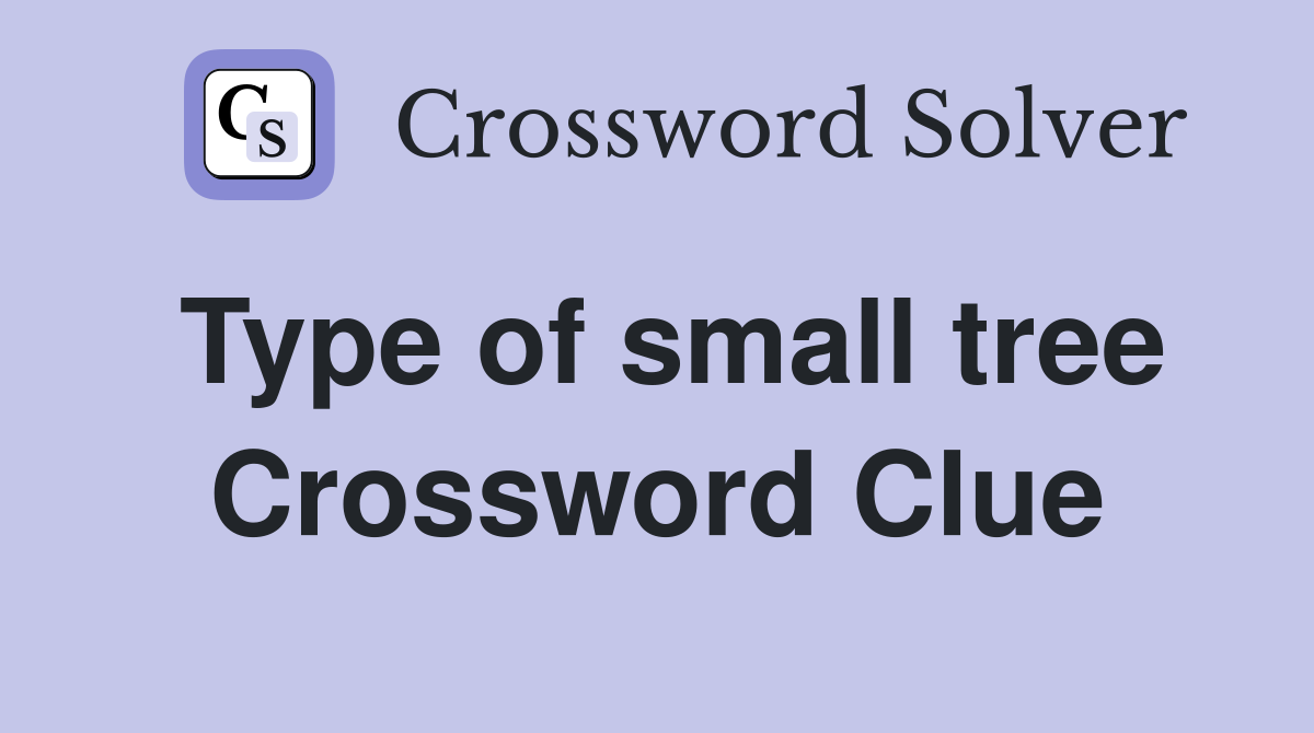 Type of small tree Crossword Clue